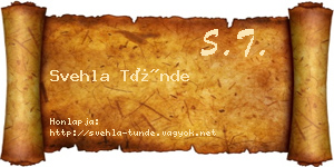 Svehla Tünde névjegykártya